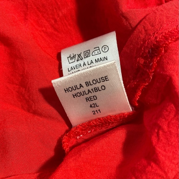 Antik Batik Red Houla Embroidered Voile Blouse - Picture 8 of 8